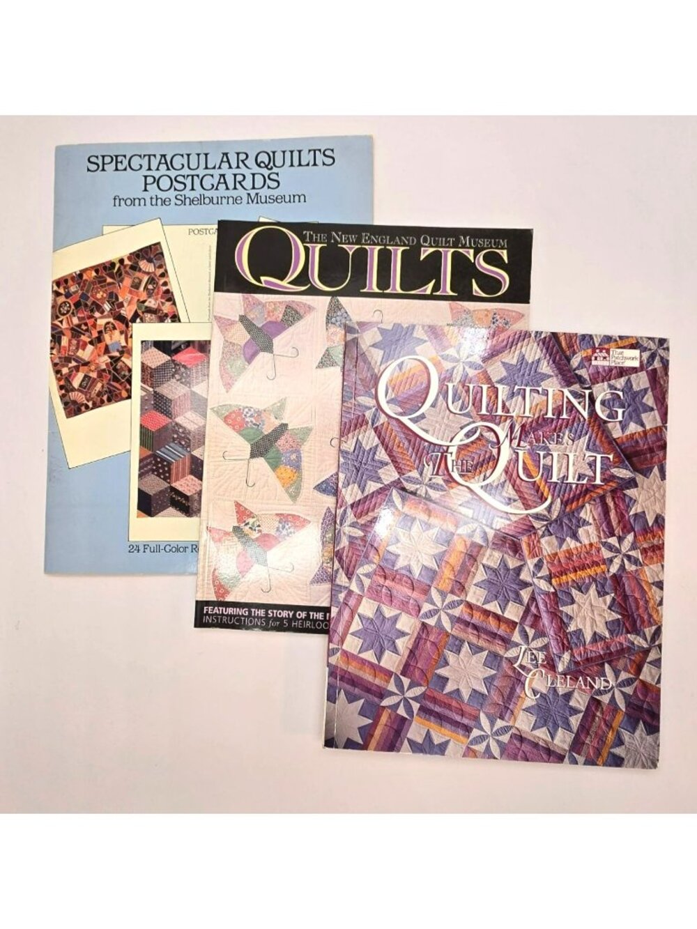 Vintage Quilting Books & Postcard Set Great for Collectors CM2294